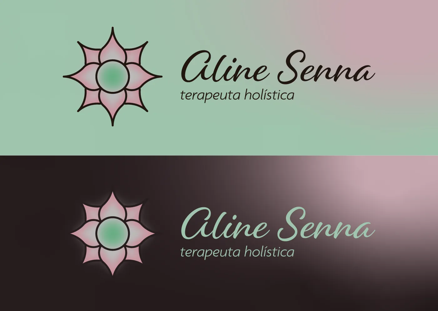 Aline Senna - Símbolo - Construção do logotipo