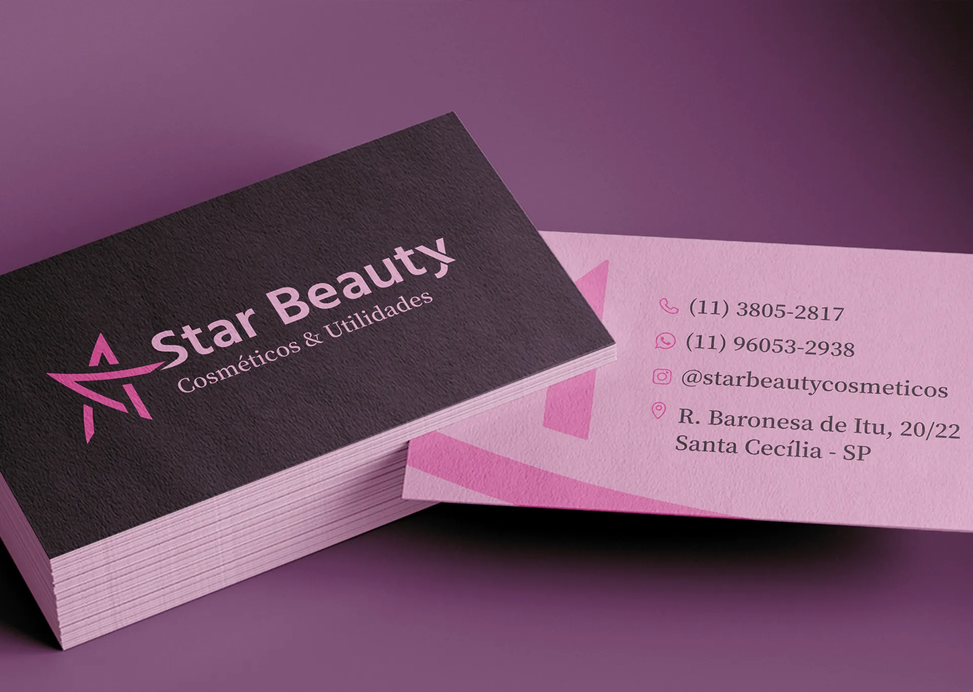 Star Beauty - Cartão de visita - Integração símbolo + nome
