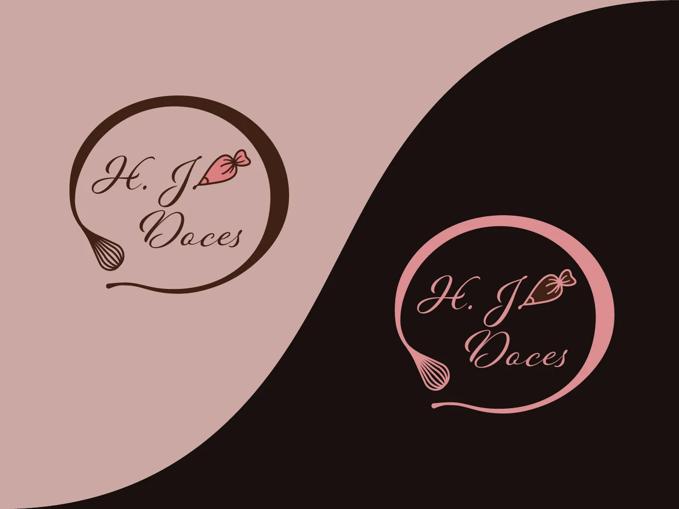 H.J. Doces - Logo - Versões da marca